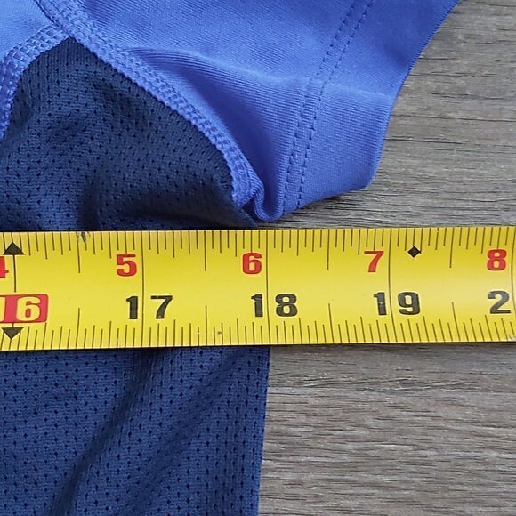 Youth Nike Running Dri-Fit Blue 100% Polyester T-Shirt With Mesh Back - Size L - Picture 3 of 5